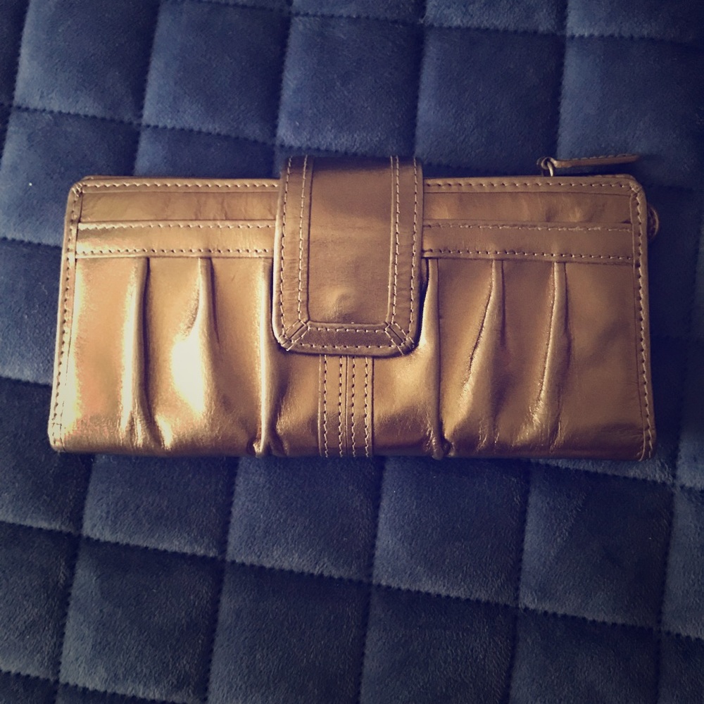 Gold Fossil Wallet